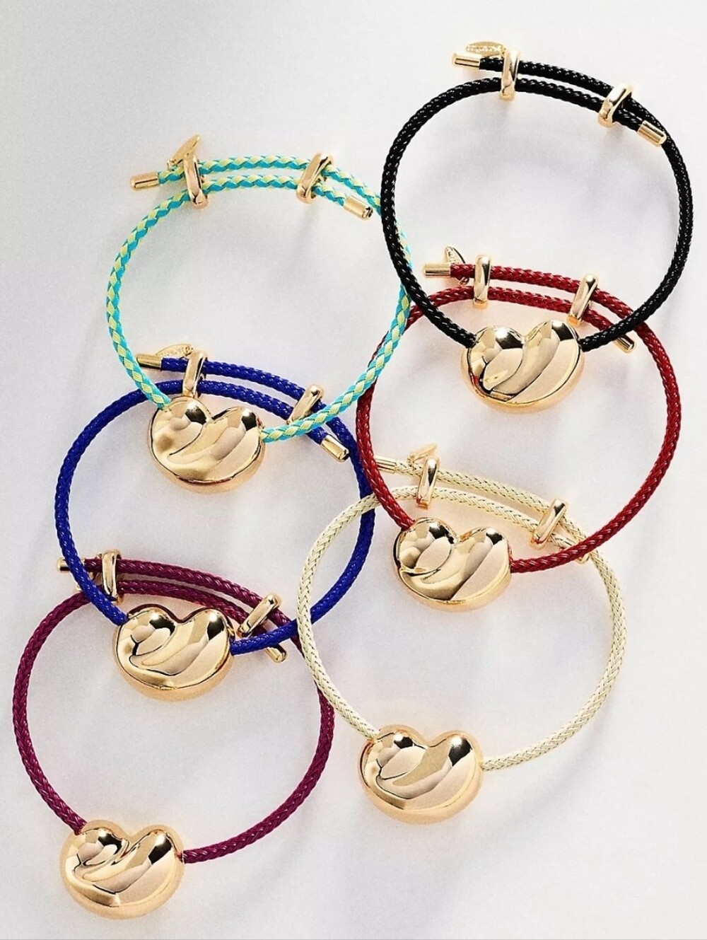 NWT! Anthropologie, Bean Pendant Cord Bracelet, Black/Gold, MSRP $42 - Picture 2 of 5